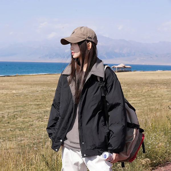 Simple Retro Bomber Jacket