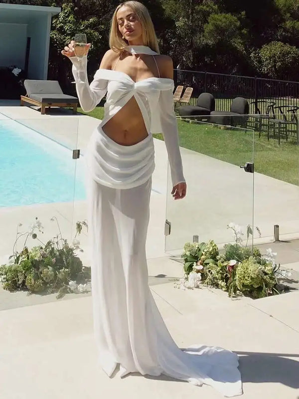 Elegant White Maxi Dress