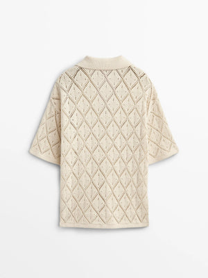 VILZSTUDIOS Beige Knit Light Sweater