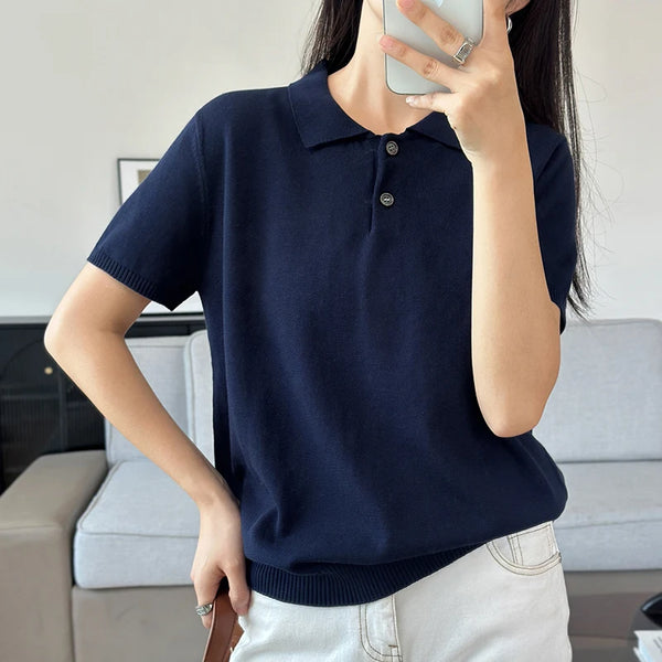 Basic Cotton Polo T-Shirt