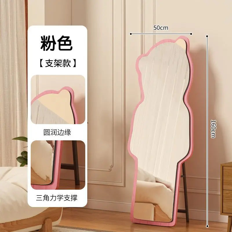 VILZSTUDIOS Floor-to-ceiling bear special-shaped full-body full-length mirror household mirror bedroom three-dimensional irregular cloud