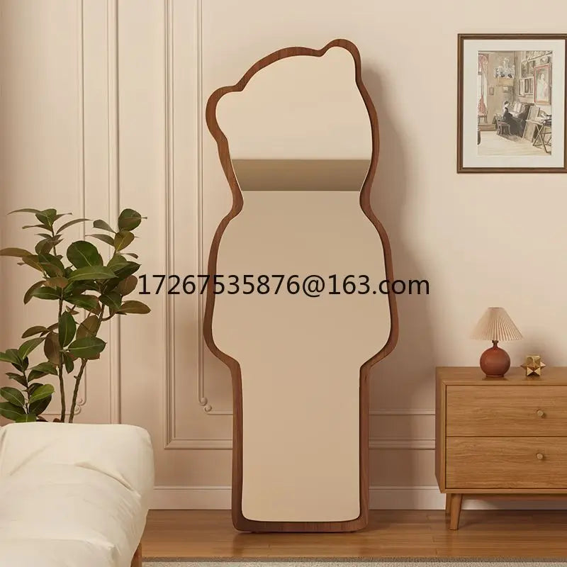 VILZSTUDIOS Floor-to-ceiling bear special-shaped full-body full-length mirror household mirror bedroom three-dimensional irregular cloud