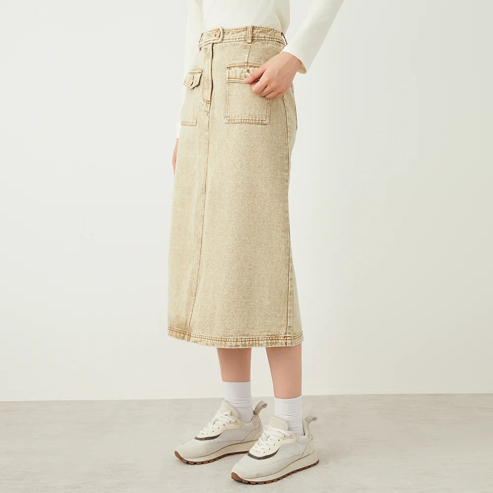 VILZSTUDIOS Luxury High Quality Pure Cotton Jeans Skirts