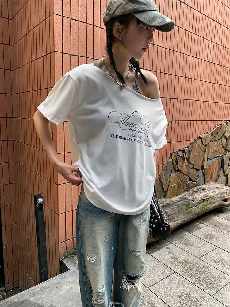 VILZSTUDIOS Chic Versatile Off Shoulder T-Shirt