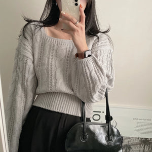 VILZSTUDIOS Elegant Lantern Sleeve Sweater