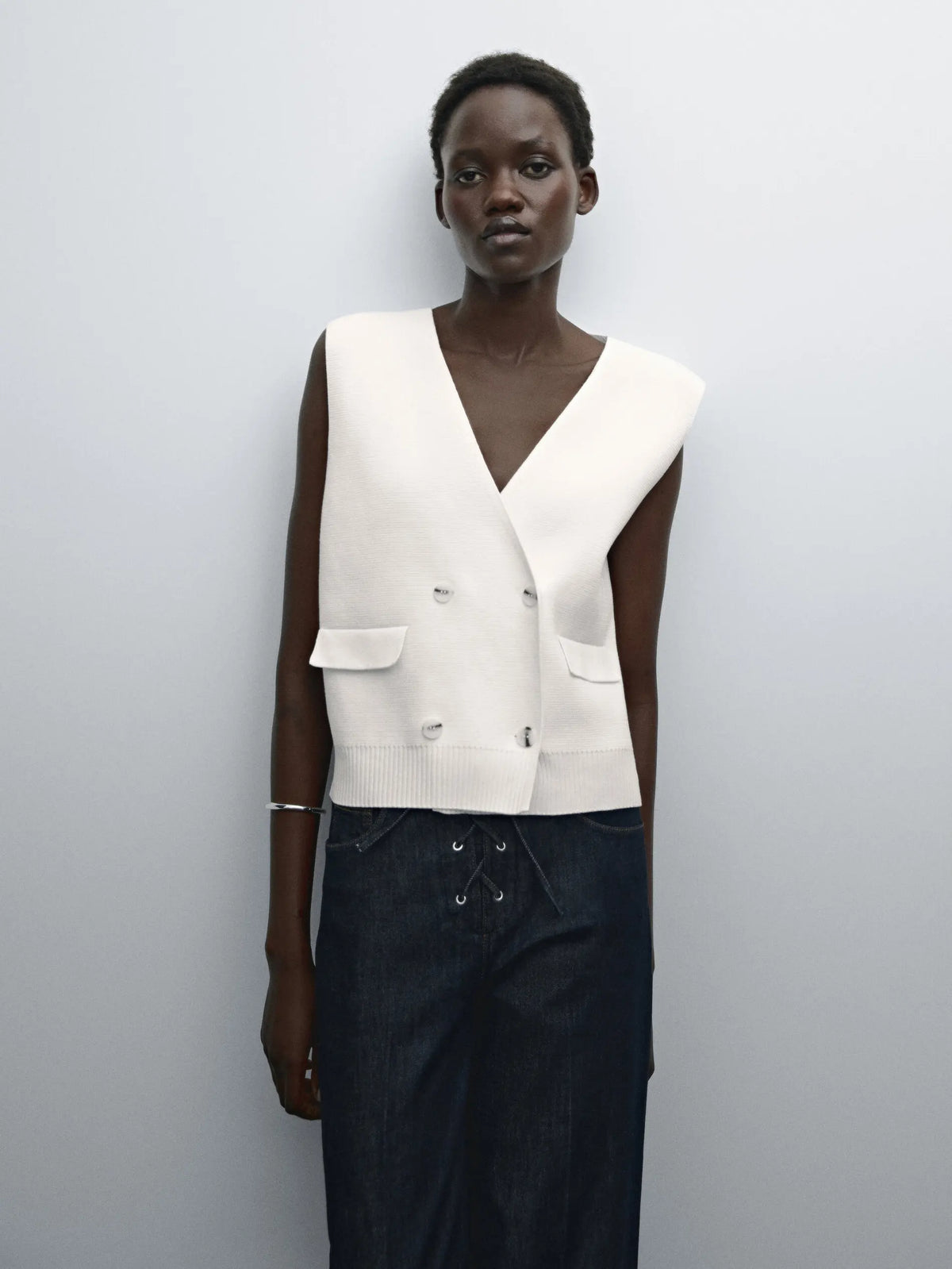 VILZSTUDIOS Double Breasted Knitted Vest