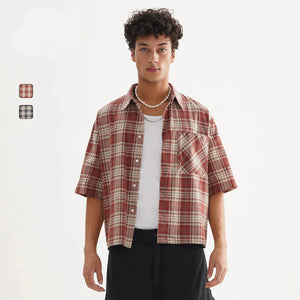 VILZSTUDIOS Viya Checkered Button-Down Shirt