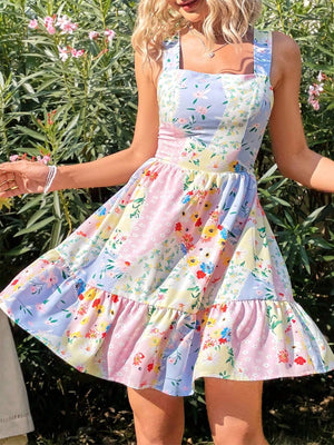 VILZSTUDIOS Floral Strapless Bow Back Dress