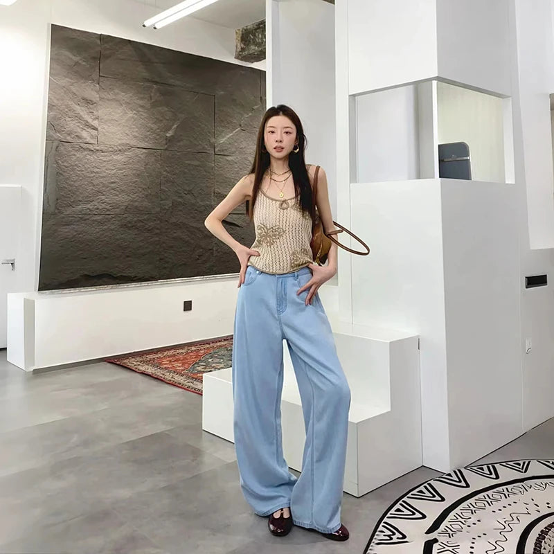 VILZSTUDIOS Handmade Metallic Yarn Knit Tank Top