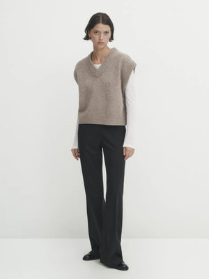 VILZSTUDIOS Oversized V-Neck Woven Vest