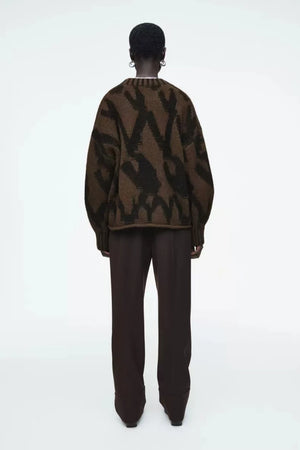 VILZSTUDIOS Abstract Jacquard Knit Sweater