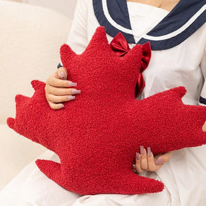 VILZSTUDIOS Canadian Flag Maple Leaf Plush Cushion