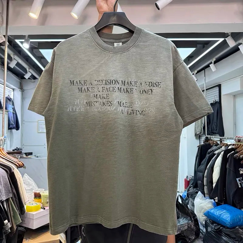 VILZSTUDIOS Vibrant Graphic Print Washed T-Shirt