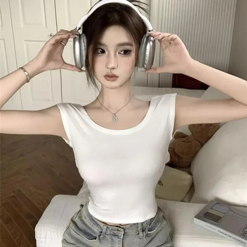 VILZSTUDIOS Stylish Sexy Backless Slim Fit T-Shirt