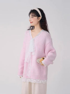 VILZSTUDIOS Sweet Lolita Lace Knit Sweater