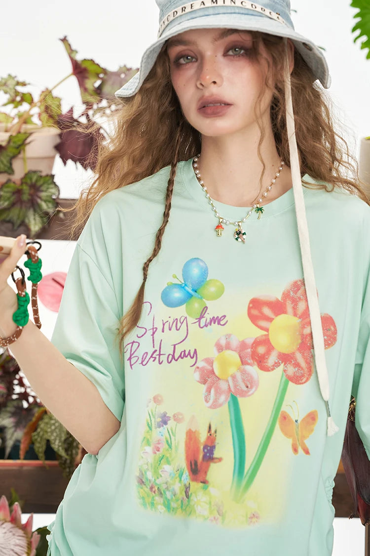 VILZSTUDIOS Vibrant Printed Casual T-Shirt