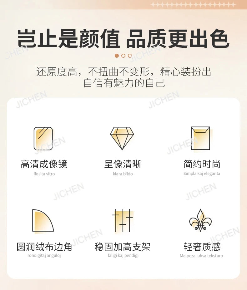 VILZSTUDIOS JC Wave full-body mirror Floor  Ultra-clear and non-deforming fitting Cream wind full-length Special-shaped mirror