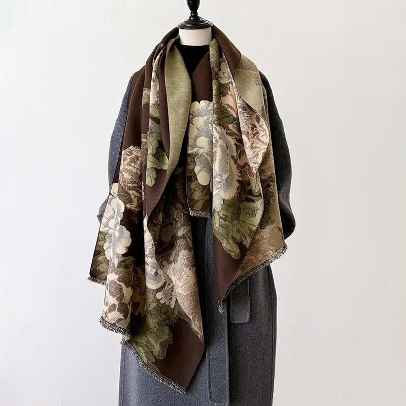 VILZSTUDIOS Two-Sided Jacquard Cashmere Scarf