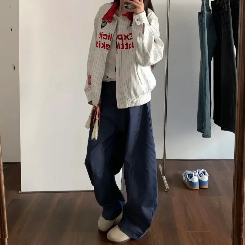 VILZSTUDIOS Versatile Retro Embroidered Pants