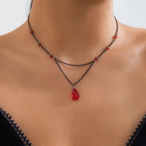VILZSTUDIOS Gothic Crystal Beads Chain Necklace