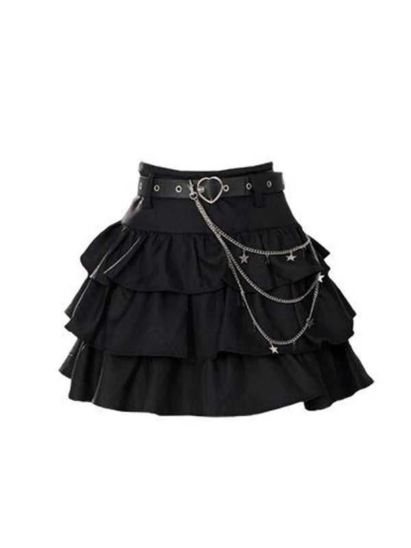 Vintage Gothic A-Line Mini Skirt