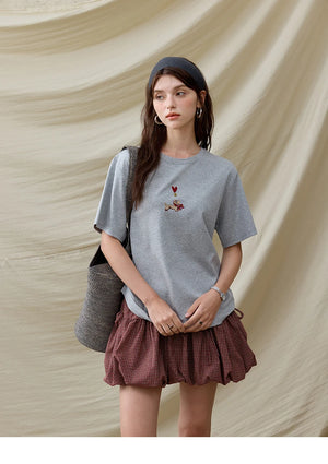 VILZSTUDIOS Basic Dog Embroidery T-Shirt