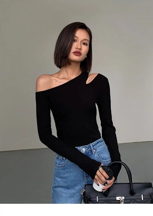 One Shoulder Slim Fit Top