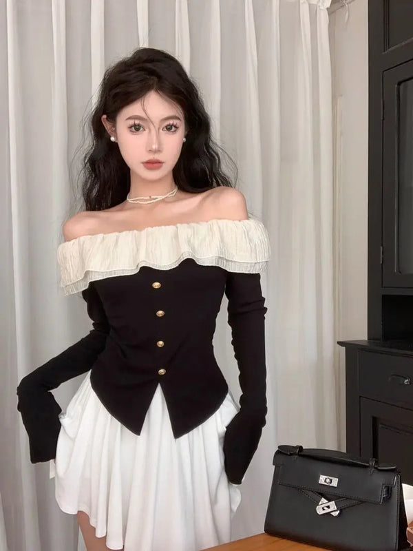 Elegant Ruffled Collar Blouse
