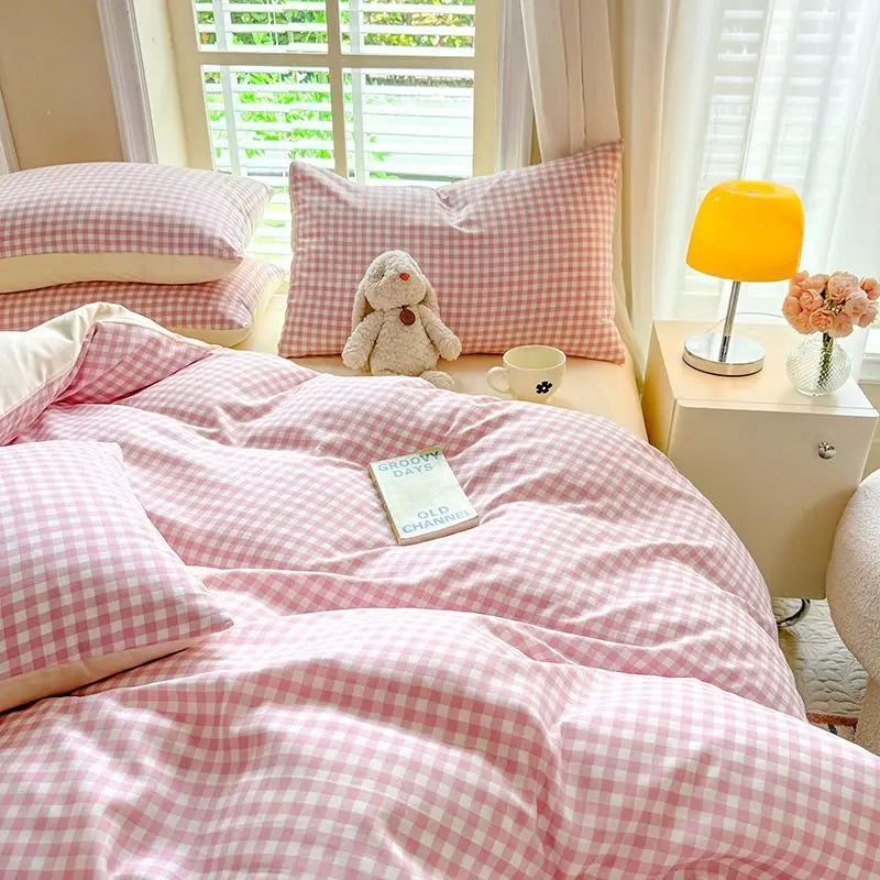 VILZSTUDIOS Vibrant Plaid Nordic Duvet Bedding Set
