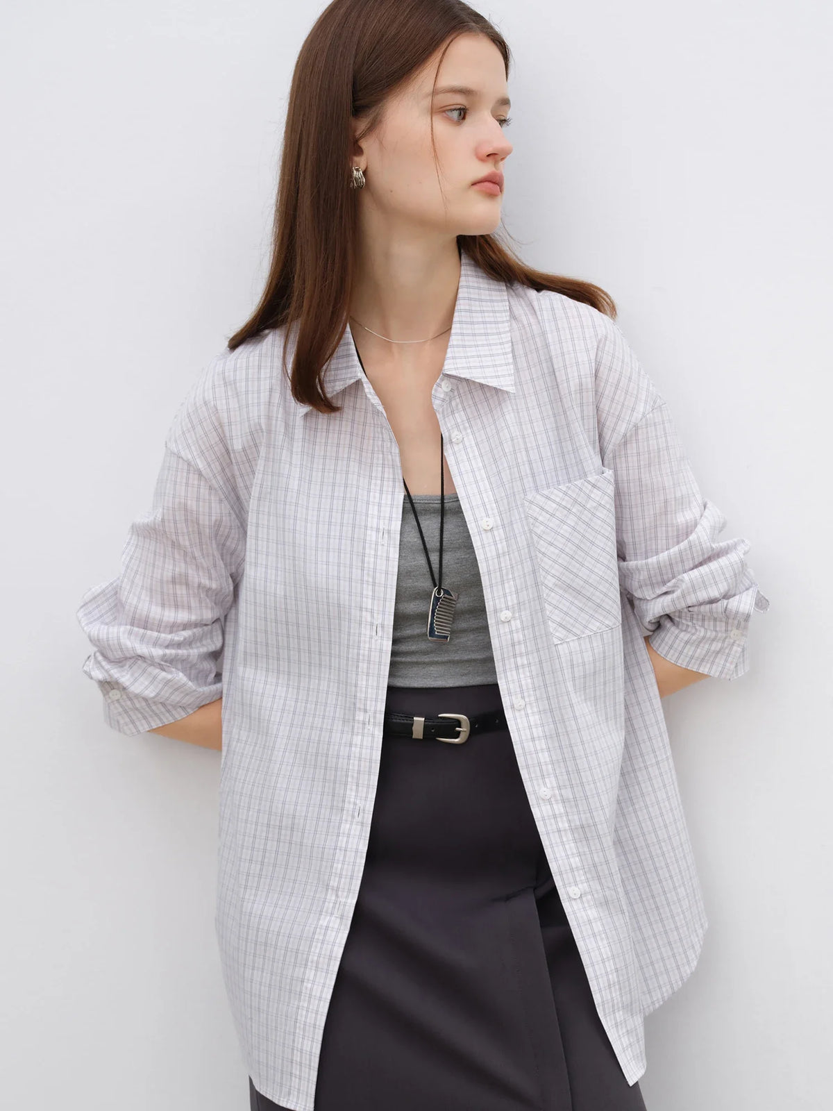 VILZSTUDIOS Plaid Casual Shirt