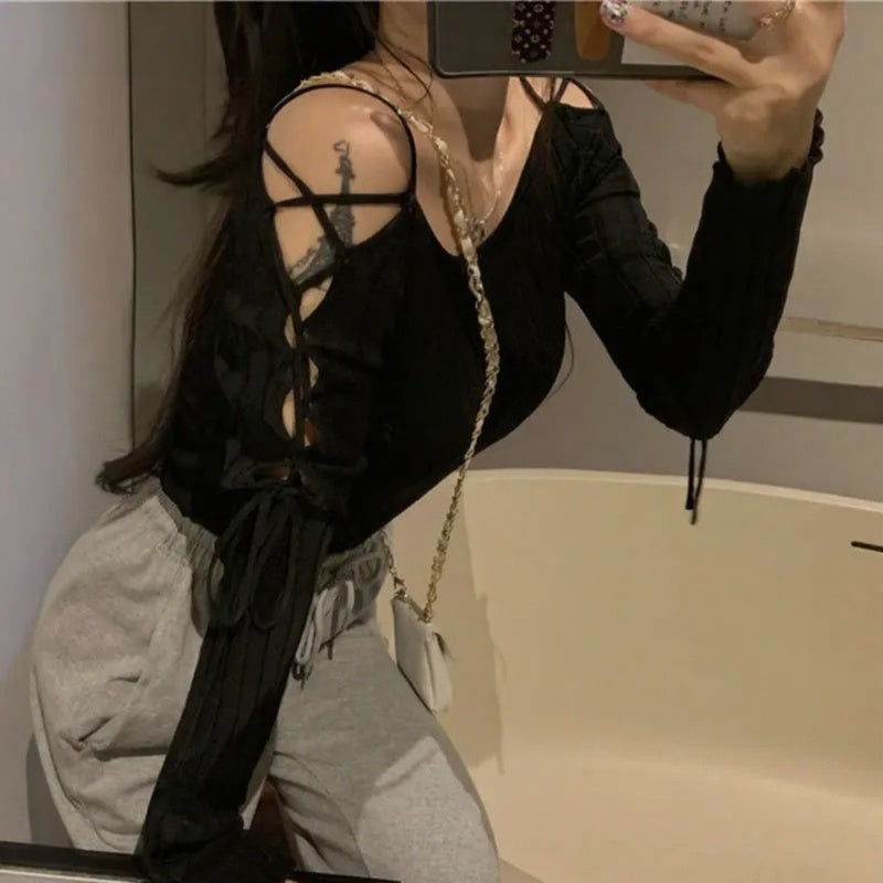 VILZSTUDIOS Sexy Off Shoulder Knitted Sweater