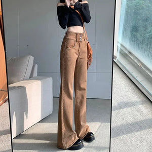 VILZSTUDIOS Vintage High Waist Flare Denim Pants