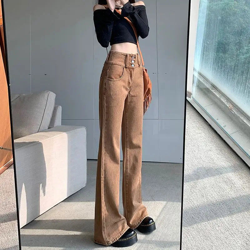 VILZSTUDIOS Vintage High Waist Flare Denim Pants