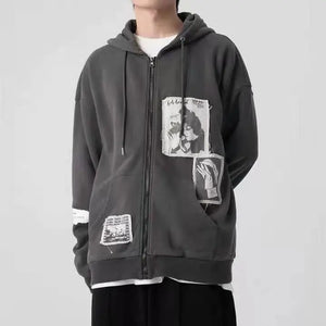 VILZSTUDIOS Aesthetic Oversized Zip-Up Hoodie