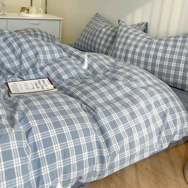 VILZSTUDIOS Vibrant Plaid Nordic Duvet Bedding Set