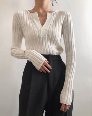 VILZSTUDIOS Knitted V-neck Sweater