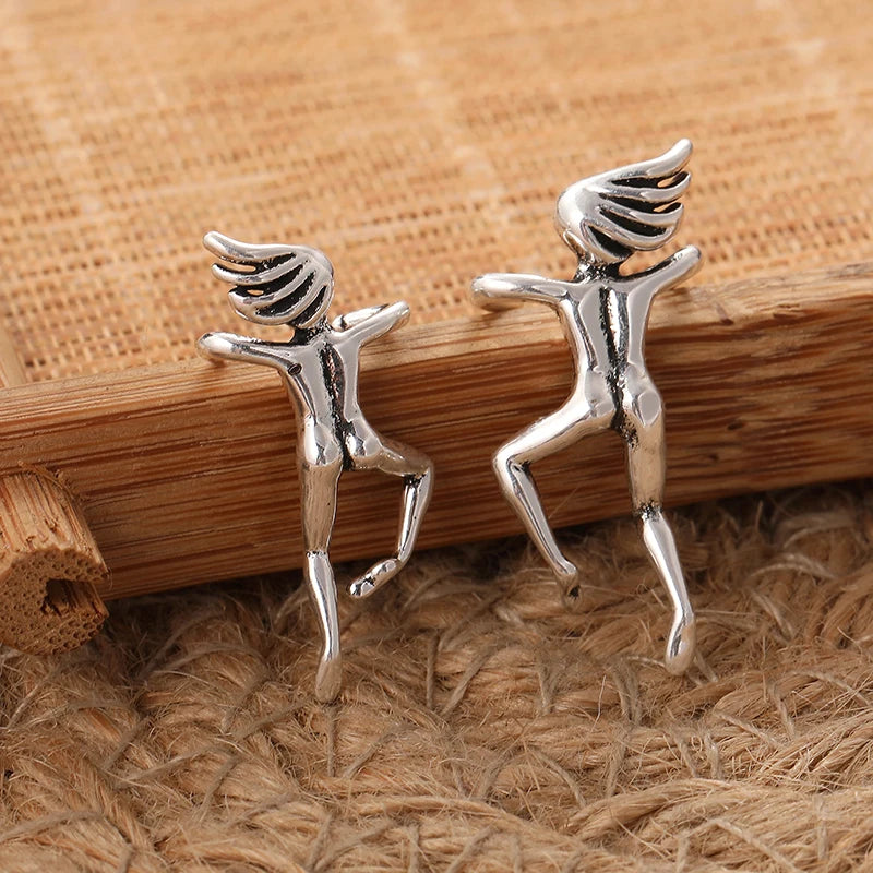 VILZSTUDIOS Stylish Silver 3D Character Clip Earring