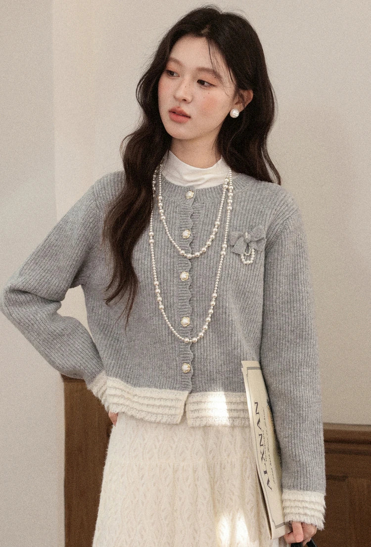 VILZSTUDIOS Chic Woolen Knitted Cardigan