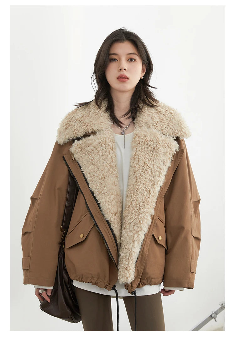 VILZSTUDIOS Chic Loose Retro Cotton Jacket