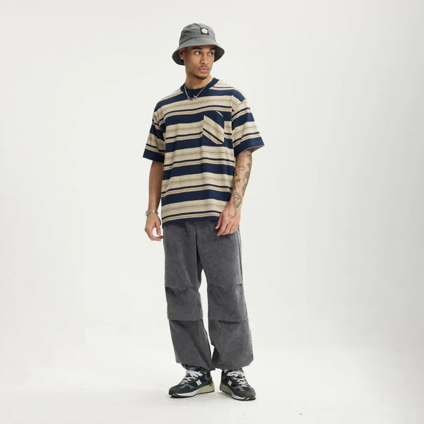 Washed Cargo Joggers Tapered Utility Pants