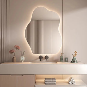 VILZSTUDIOS Wavy Wall Mirror Living Room Decoration Modern Art Vanity Aesthetic Large Size Mirror Fashion Espelhos Lounge Suite Furniture