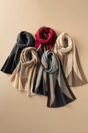 VILZSTUDIOS A-class High-quality 100% Cashmere New Cashmere Scarf 100% Knitted Warm Neck-Protecting High-end Fashion Wild Color in Winter.