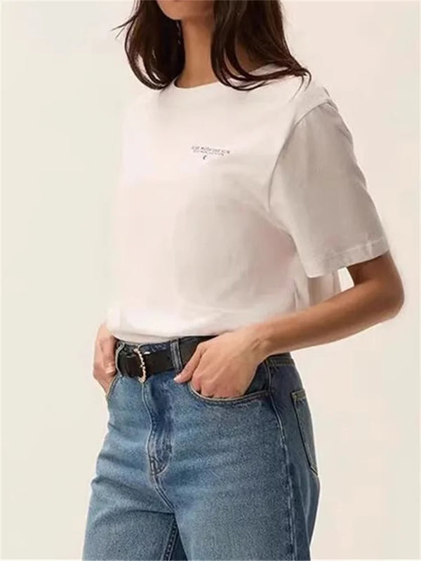Square Cashew Print Cotton T-Shirt