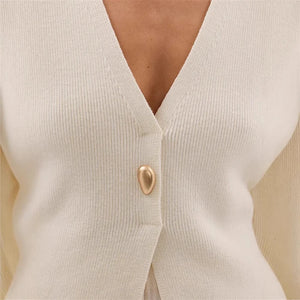 VILZSTUDIOS Elegant V-Neck Cardigan