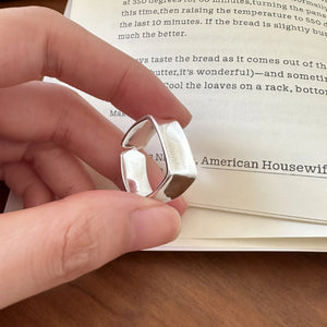 VILZSTUDIOS Square Wide Punk Sterling Silver Ring