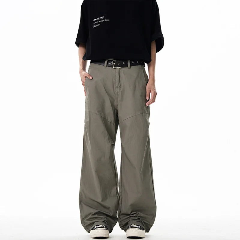 VILZSTUDIOS Lightweight Retro Pleated Parachute Pants