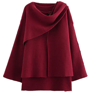 VILZSTUDIOS Elegant Knit Cloak Sweater