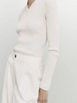 VILZSTUDIOS Lightweight French Twist Knit Sweater