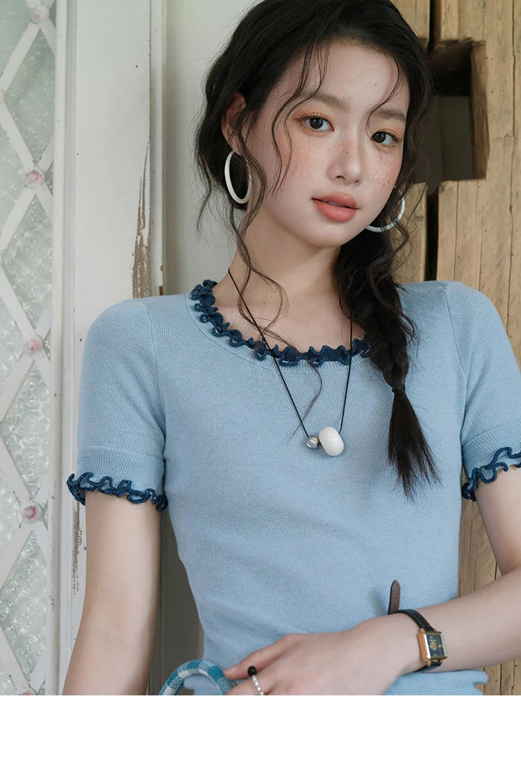 VILZSTUDIOS Knitted Round Neck T-Shirt