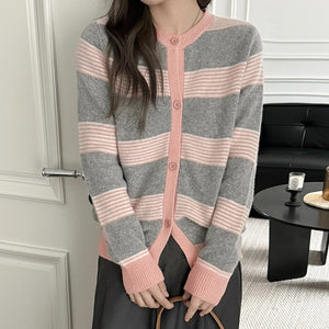 VILZSTUDIOS Color Blocked Wool Cardigan